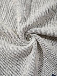 Herren Vintage Lässig Loose Jacquard Polokragen Kurzarm Strick Cardigan Top, Frühling/Sommer - Aprikosenfarben - Übersicht 10