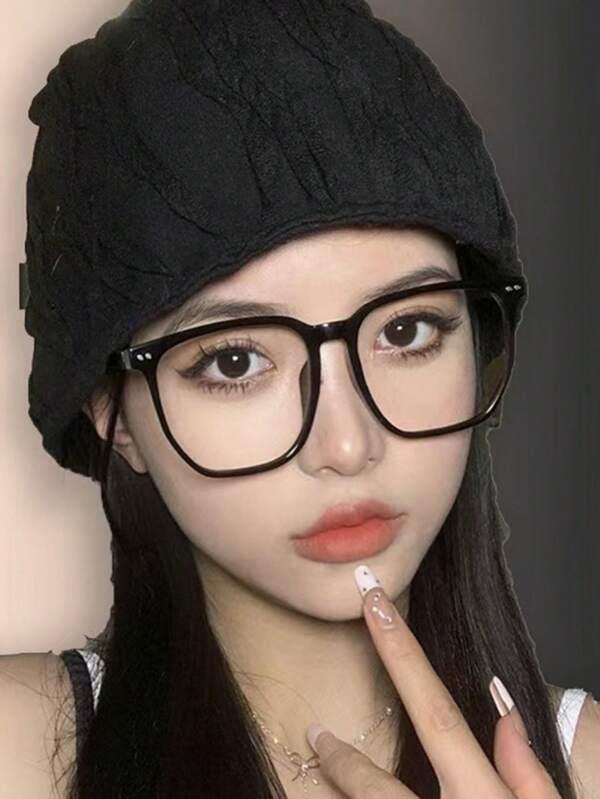 1 pieza Gafas de moda, dulces y encantadoras, hechas de material PC, anti-radiación y anti-viento, con opciones de múltiples colores, adecuadas para cualquier ocasión