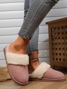 Women's Plush Lined Classic Slippers, Dual-Layer Memory Foam Midsole, Non-Slip EVA Outsole