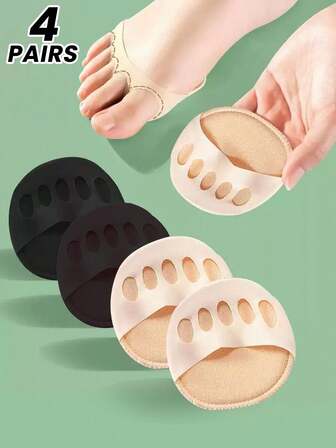 1/2/4 Pairs Women Breathable 5 Toe Leg Warmers, Lightweight Short Split Toe Hidden Liner Leg Warmers, Spring/Summer, Fall Socks