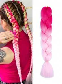 Estensioni per trecce arcobaleno da 24 pollici, capelli sintetici viola professionali, trecce jumbo, estensioni per capelli colorate a gradiente africane per intrecciare all'ingrosso per Ognissanti e Natale