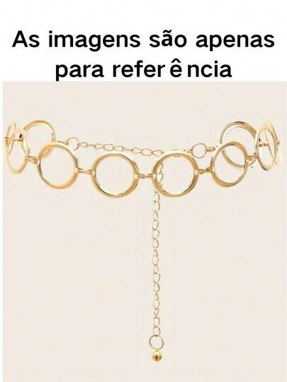 Cinto Feminino Corrente Argola  Moda Feminina