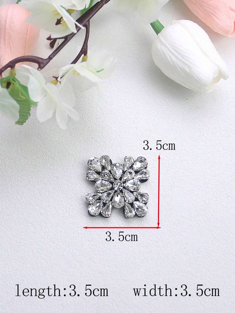 Hotfix Glass Rhinestone Floral Bride Waist Band Buckle Accessory, DIY For Shoes, Bags, Jeans, Clothing Decoration - Multicolor - View 17