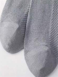 5 Pairs Men's Thin Solid Color Ankle Socks, Odor-Resistant Breathable Mesh Socks - Multicolor - View 6