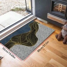 1pc Large-Size Entrance Doormat, Made Of Soft Velvet Material, Simple Geometric Pattern Printed, Comfortable Decompression, Wear-Resistant, Dirt-Resistant, Anti-Slip Floor Mat, Beautiful Furniture Decor Gift - Multicolor - View 19