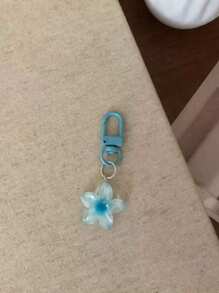 5pcs/Set Colorful Flower-Shaped Transparent Key Chains