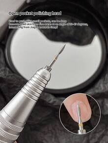 6件套多功能俄罗斯前磨头美甲工具，去除角质层、老茧、硬化皮肤，优质不锈钢磨具套装，适用于美甲沙龙和个人用户