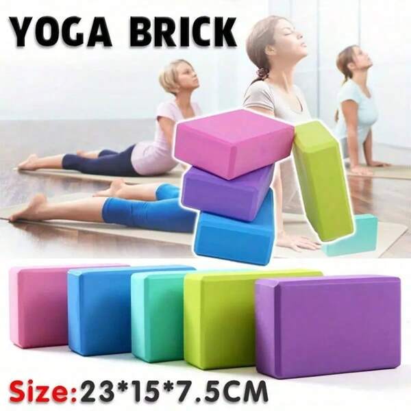 2 Stücke Anti-Rutsch Yoga Schaumstoffziegel, geeignet für Körperstreckung und Fitness - Hochdichte EVA Yoga Ziegel Anti-Rutsch Körperformung Fitness Training Stretching Pilates Gym Schaumstoff Ausrüstung, Yoga, Pilates und Tanz