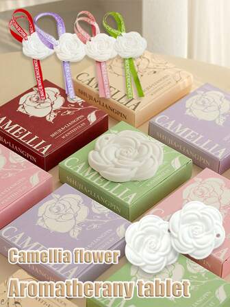 1pc-8pcs Camellia Fragrance Diffusing Disc, Practical Aromatic Creative Bridesmaid Gift, Favor, Graduation, Holiday Party Gifts For Friends & Elders