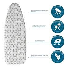 1pc Universal Ironing Board Cover With Elastic Edge Stain Resistant Scorching Iron Thick Cotton Padding Iron Heat Shield Ironing Cover For Ironing Table - Multicolor - View 8