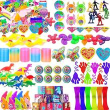 63 piezas Caja de regalos para fiesta infantil, juguetes a granel para caja de tesoros, relleno de bolsas de regalo para recompensa en el aula, juguetes antiestrés a granel, rellenos de calcetines navideños, regalos de cumpleaños para niños y niñas, surtido de juguetes pequeños (surtido parcialmente aleatorio) - juguetes de fiesta - Ver 4