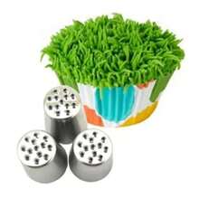 3pcs Stainless Steel Grass Cream Icing Nozzles Small Grass-Shape Decoration Mouth For Pastry Cake Decorating Essential Baking - Silver - View 4