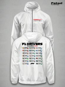 Drivers Scuderias 2025 Windbreaker - Fated Car Winter Collection Unisex - Putih - View 1