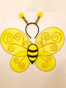 Conjunto de disfraz y accesorios de abeja linda para Halloween (incluye tocado y alas) - Multicolor - Ver 12