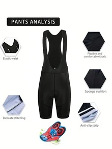 男士骑行服套装，公路自行车短裤袖子骑行服拉链背带短裤