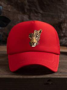 1pc Men's Leopard Print Half Outdoor Sports Animal Street Polyester Decorative Soft Top Baseball Cap, Unisex Visor Hat, Suitable For Spring, Summer, Autumn, Winter - A - View 14