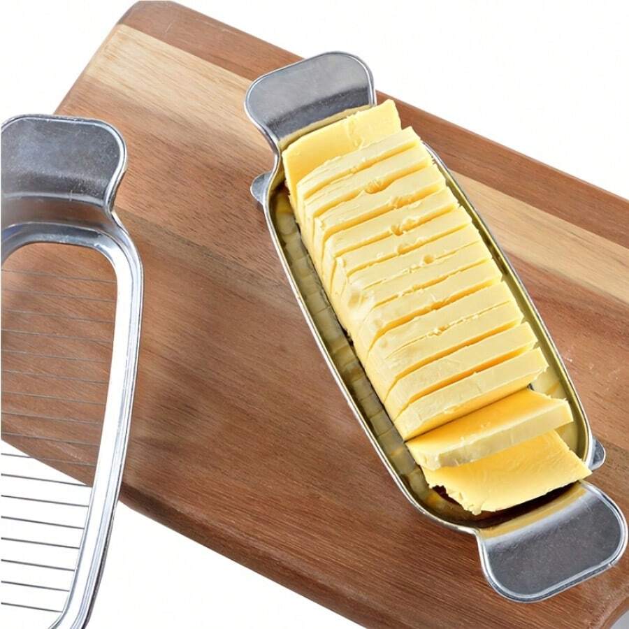Multi-Functional Aluminum Cheese & Butter Cutter – Egg Slicer, Foie Gras & Cheese Slicer - Bạc - Xem 1