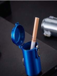 1 件金属烟灰缸 - 便携式迷你烟灰缸，适用于汽车、卧室、客厅 - 创意不规则形状烟灰缸 - 男士理想礼物 - 彩色 - 查看 6