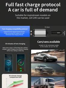 这款星光车载手机充电器配备可伸缩C型和iOS充电线。每根数据线可拉伸至80厘米（31.5英寸）。