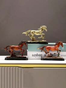 1pc Successful Winged Horse Decoration, Good Luck Housewarming And Opening Ceremony Gift, Elegant And Lively Horse Figurine To Enhance Space Style, Creative Craft Decor Statue For Living Room, Bedroom, Office, TV Stand, Foyer And Entryway, Perfect Christmas And Holiday Gift