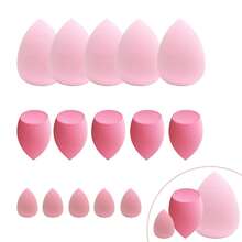 15 Piezas Esponja de Maquillaje a Granel: Esponjas Blendear 15 Piezas para líquidos, cremas y polvos, Esponjas de maquillaje multicolor rosa para base - 1 - Ver 1