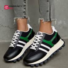 Women Wedge Sneakers - 黑色 - 查看 1