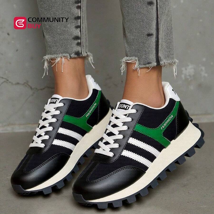 Women Wedge Sneakers - 黑色 - 查看 1