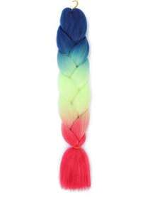 Estensioni per trecce arcobaleno da 24 pollici, capelli sintetici viola professionali, trecce jumbo, estensioni per capelli colorate a gradiente africane per intrecciare all'ingrosso per Ognissanti e Natale