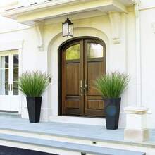 12/24/36Pcs Artificial Grass Plants, Faux Shrubs Wheat Grass, Artificial Tall Grass Fake Plants For Outdoor Decor,Artificial Greenery Stems For Room Indoor Home Decor(Green Red Tail), Valentine's Day, Gift - Multicolor - View 5