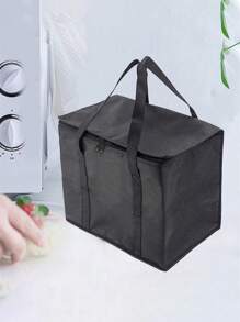 1Pc Portable Lunch Insulated Cooler Bag Folding Insulation Picnic Ice Pack Food Thermal Bag Drink Carrier Insulated Bags Beer Foil Food Bag Outdoor Camping Travelling BBQ Catering Materials Zipper Bag Picnic Folding Insulated Bag