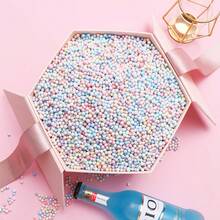 4mm-6mm Colorful Foam Beads, 10g/25g/50g/100g, Suitable For Gift Filling, Can Be Used For Glass Bottle Filling, Wishing Bottle Filling, Gift Box Filling And Other Gift Fillings. Ideal Choice For Valentine's Day Party, Birthday, Wedding And Gift Box Filling. - Multicolor - View 5