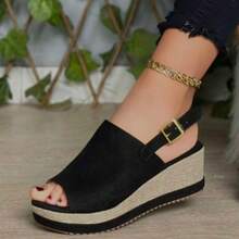 Plataforma Frida  Liso  Glamour  Poliuretano  Gasa      Fiesta - Negro - Ver 3