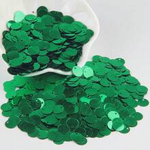 Paillettes Kim sa 10mm Cạnh tròn dẹt Lỗ Kim sa rời 1cm Dùng cho đồ thủ công, trang sức khiêu vũ, mặt dây chuyền, phụ kiện may vá đám cưới 20g 400 chiếc - Nhiều màu - Xem 24