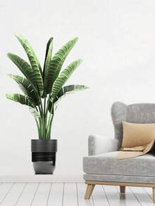 قطعة واحدة ملصق حائط نباتي أخضر اصطناعي واقعي - ديكور ورق لاصق كبير للغرفة المعيشية والمدخل والمنزل والمكتب - مثالي لتزيين المنزل والزفاف والكريسماس (للمالكين والمستأجرين) - أخضر - مشاهدة 4