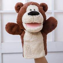 Dog, Monkey, Gorilla, Shark, Fox, Pig, Bear, Teddy, Rabbit, Parrot Animal Hand Puppet Doll, Mouth Movable, Kindergarten Educational Plush Puppets