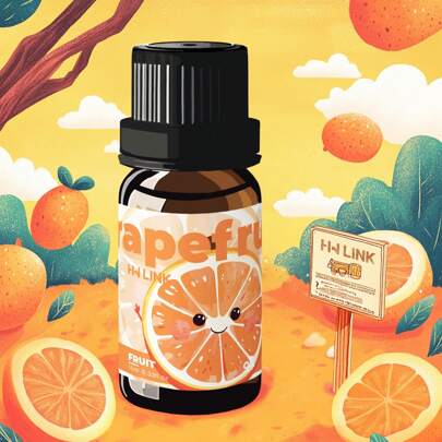 HWLINK Huiles essentielles de pamplemousse Huile essentielle de pamplemousse 10 ml Huile essentielle pure de qualité thérapeutique pour l'aromathérapie, le diffuseur, l'arôme de pamplemousse, le soutien de l'humeur et du stress. Parfums, huile corporelle, huile de parfum, huile parfumée pour femmes