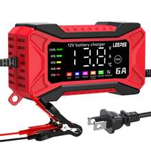 智能汽车电池干湿铅酸电池摩托卡车电池充电器 220V 电源脉冲修复充电器 LED 显示 12V 2A 汽车电池充电器 - 美規-2 - 查看 14