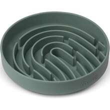 Large Silicone Slow Feeder Dog Bowls Interactive Puzzle Toy For Pets Food Training Keeps Dogs Busy Prevents Puppy Overeating Dark Green Large: 3.2Cup