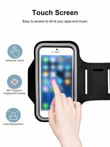 1 件/2 件多功能钥匙扣和防水手机臂带，户外跑步运动触摸屏臂套登山慢跑瑜伽骑行健身手机臂袋