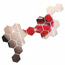 12/24/48pcs Hexagon Acrylic Mirror Wall Stickers, Removable Decorative Mirrors, Self-Adhesive Hexagonal Shaped Art Ornaments For Home Decor Wall Decor Room Decor Personalised Stickers