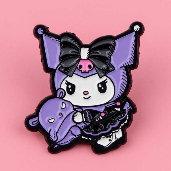 Sanrio Insignias de esmalte lindas, alfileres de solapa, insignias para mochilas, broches de mujer, regalos de joyería y accesorios de moda