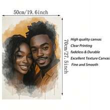 1pc Piece Of Customizable Personalized Photo Canvas Print, Watercolor Effect Modern Wall Art Poster, Fashionable Theme,Personalized Family Photo Album, Is An Ideal Gift For Friends, Family, And Couples. It Can Be Used As Home Decoration And Is Suitable For Living Rooms, Bedrooms, Kitchens, Offices, And Room Wall Decoration,Frameless,Graphic Print