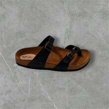 Sandalia estilo Birken Comodidad y Estilo - Negro - Ver 5