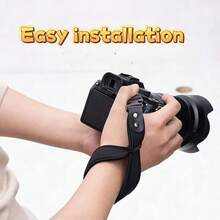 Quick-Release Wrist Strap - Suitable For DSLR Cameras From Canon, Nikon, Fujifilm, Etc. It Is Comfortable And Durable, Providing A Secure Grip For The Camera, Easy To Detach, Ensuring The Of The Camera, Making It An Ideal Accessory For Outdoor Photography And Everyday Use. - Black - View 2