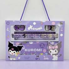 Sanrio Sanrio Stationery Gift Set For Boys And Girls, Includes Pencils, Erasers, Sharpeners, Kuromi, My Melody, Hello Kitty, Ideal Birthday, Back To School, Halloween, Christmas, Thanksgiving Gift For Kids (Assorted Patterns And Colors Due To Production Batch Differences)
