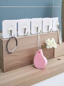 ‌No Drill Heavy Duty Adhesive Hooks - Punch-Free Wall Hanger For Kitchen Bathroom, Multifunctional Storage Organizer & Mother's Day Gift - Transparent PVC Hooks