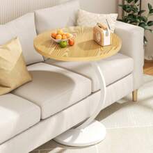 Tavolino rotondo vintage da salotto, tavolino da caffè leggero, tavolo da patio - decorazione moderna per il soggiorno, salvaspazio per soggiorno, cucina e camera da letto