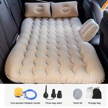 1 Portable Inflatable Car Mattress, Made Of PVC Material, Suitable For Rear Seat Sleep, Outdoor Camping Travel Cushion Bed, Suitable For Camping, Outdoor Family, Couple Gatherings - 彩色 - 查看 5