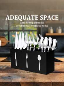 1PC Multi Functional Kitchen Organizer - Compact Plastic Tableware Stand, Suitable For Spoons, Knives, And Forks | Ideal For Home And Restaurant Use