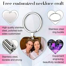 Custom Heart Pendant Necklace - Personalized Dog Tag Photo, Stainless Steel, Ideal For Couples, Valentine's Day And Christmas Gifts,Silver,Stylish,Colorful,Vintage,Simple,Unisex,Casual,Cuties,Custom,Personalized,Unique,Ideal Gifts For Him,Ideal Gifts For Her,Her,Boyfriend,Girlfriend,Dad,Mom,Family,Friends,For Anniversaries,For Birthdays,For Graduation,For Prom,For Party,Jewelry,Jewelry,Chic Autumn,Jewelry & Watches,Customized Fashion Photo Necklaces - Multicolor - View 10